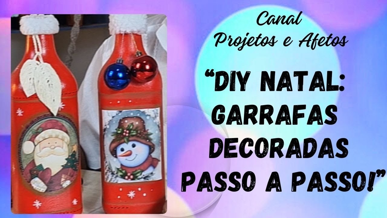 Transforme Garrafas em Decoração de Natal Incrível!