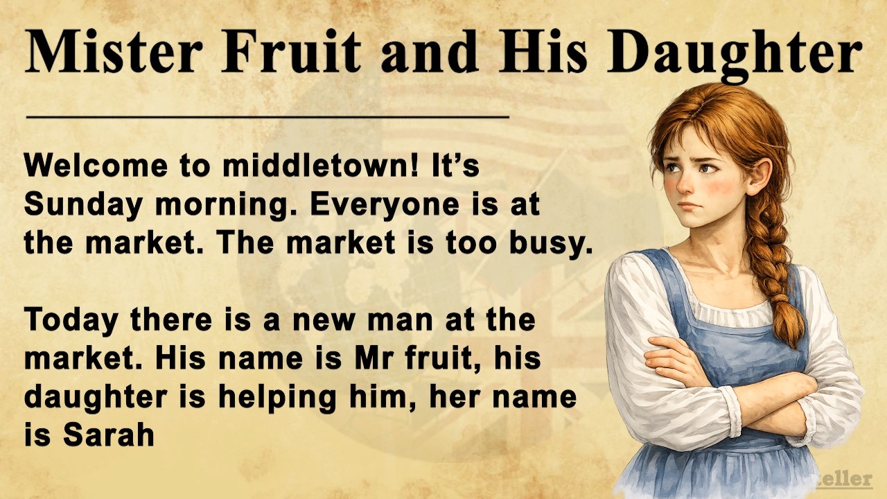 Mister Fruit ⭐Level 1⭐ Learn English Through Story • listening English practice • English audiobooks