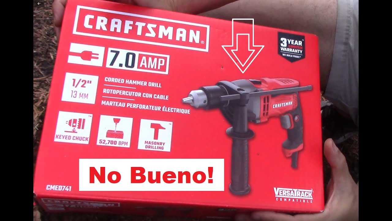 Craftsman 7 Amp corded drill no bueno!