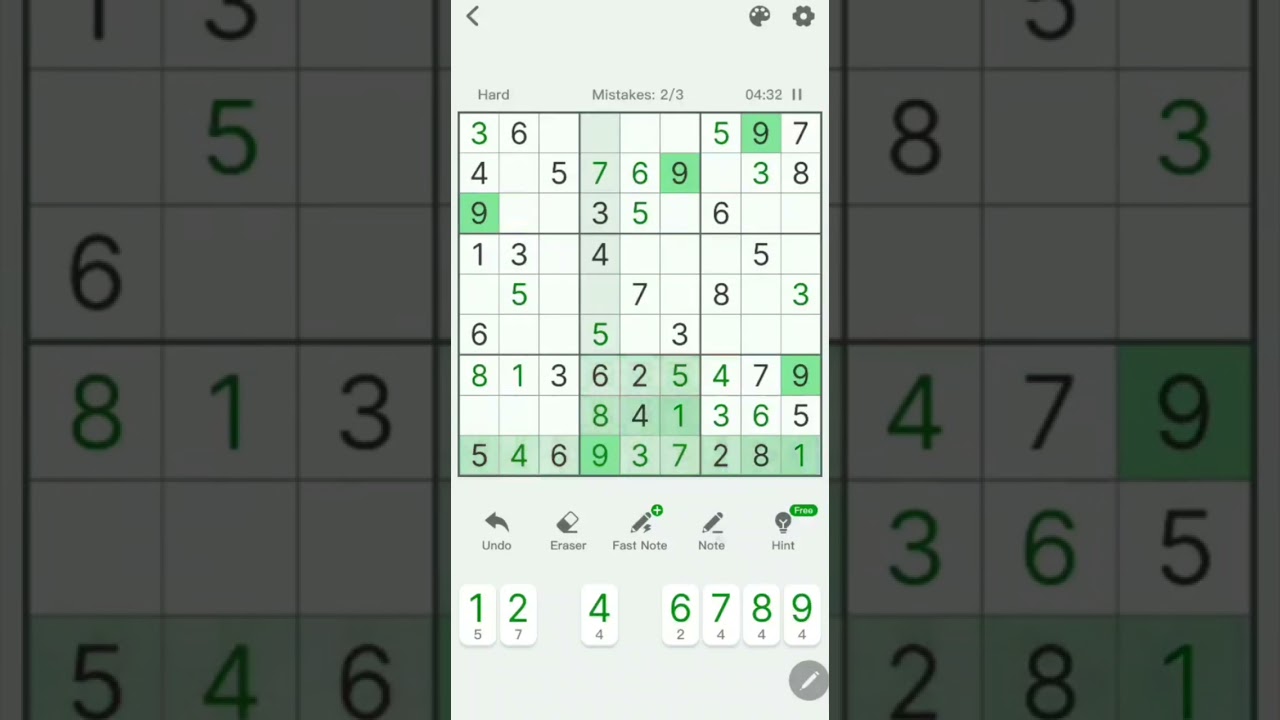 Sudoku. Brain game. Hard level. How many mistakes do you think were made?  #sudoku #brainGame #hard