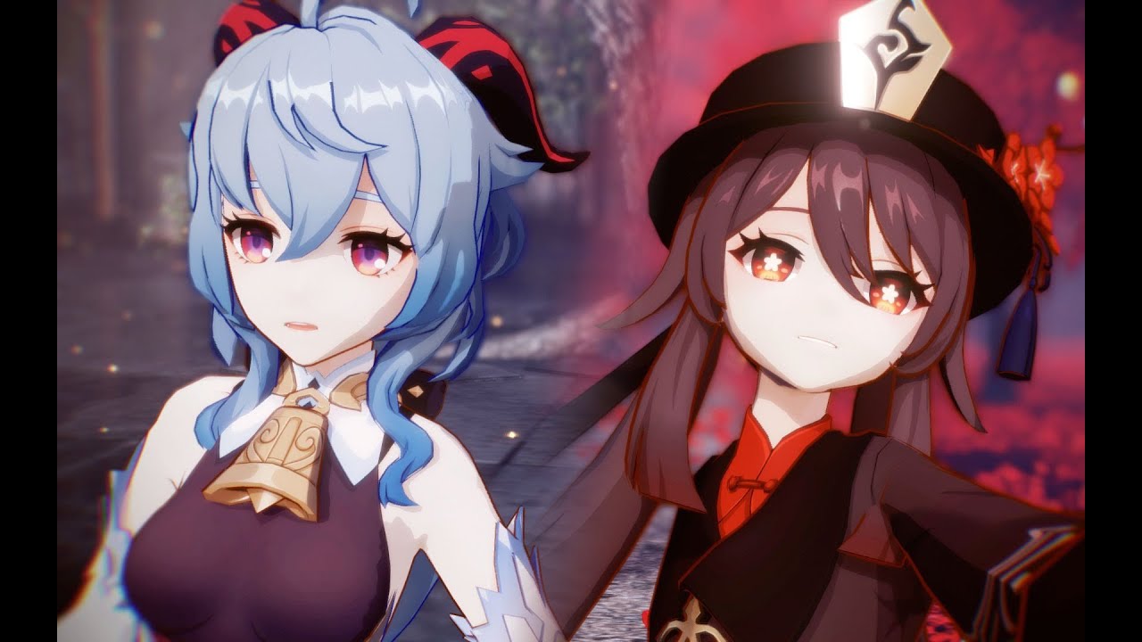 【Genshin Impact MMD/4K/60FPS】Ganyu & Hu Tao【Black Mamba】