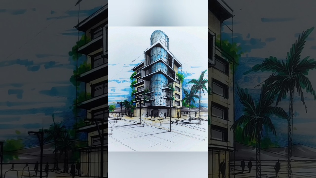 Two-point Perspective Drawing #drawing #howtodraw #sketch #perspective