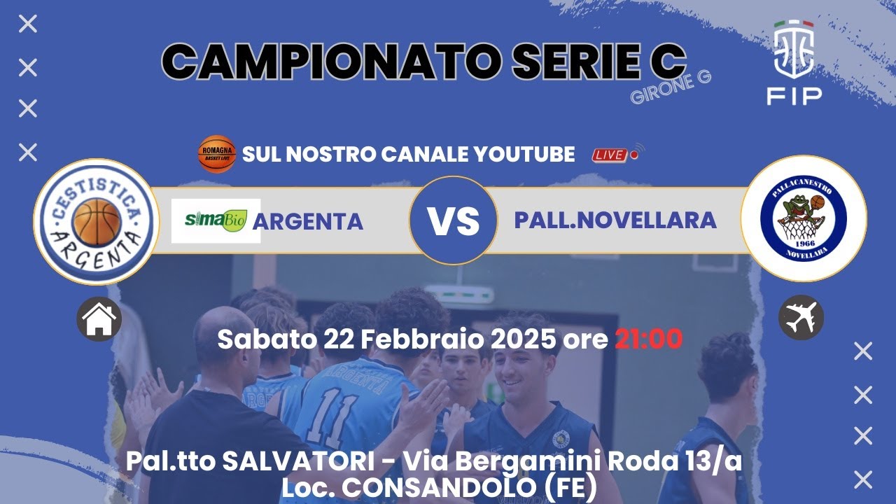SimaBio Argenta vs Pallacanestro Novellara Serie C