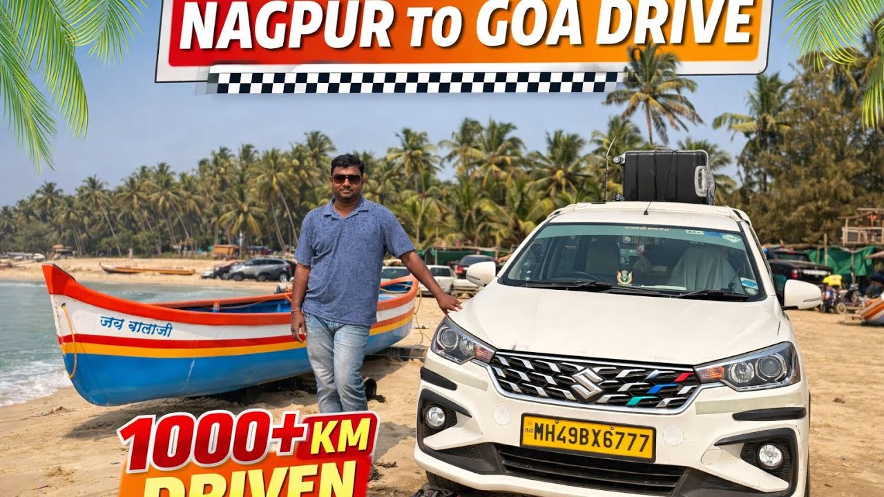 Nagpur to Goa Road Trip🚗| 1000+ KM Epic Drive 