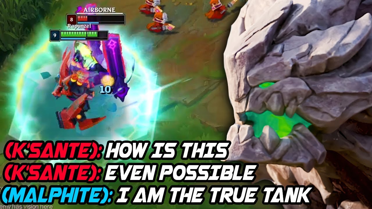 Showing Master tier OTP K'Sante the definition of FULL TANK MALPHITE