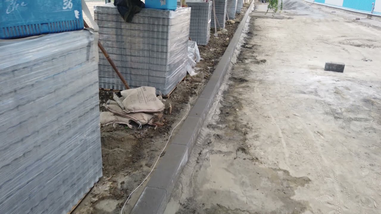 路緣石施工鋪設/縮時攝影/鴻麟景觀園藝工程行 #Kerb laying