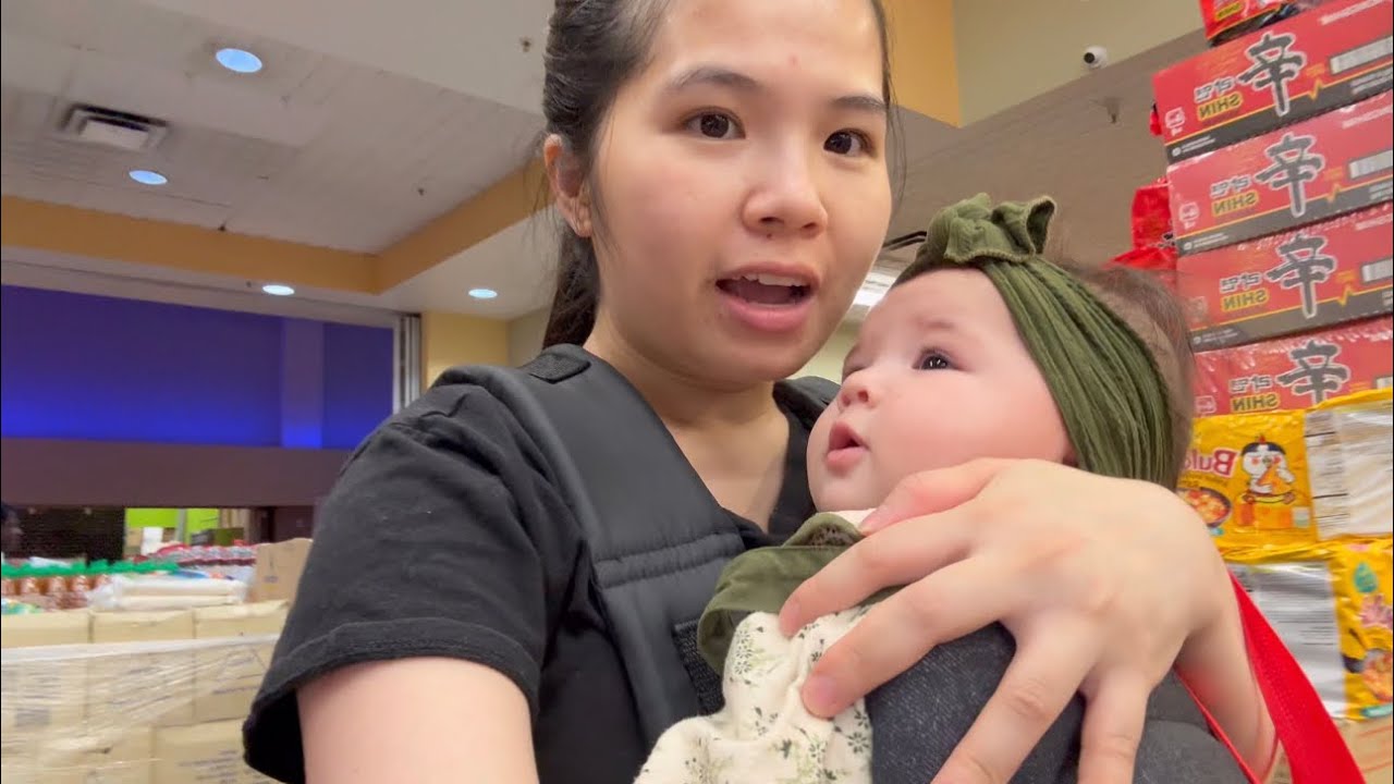 LẦN ĐẦU KAYA CÙNG MẸ ĐI CHỢ TÀU MUA QUÁ TRỜI ĐỒ ĂN