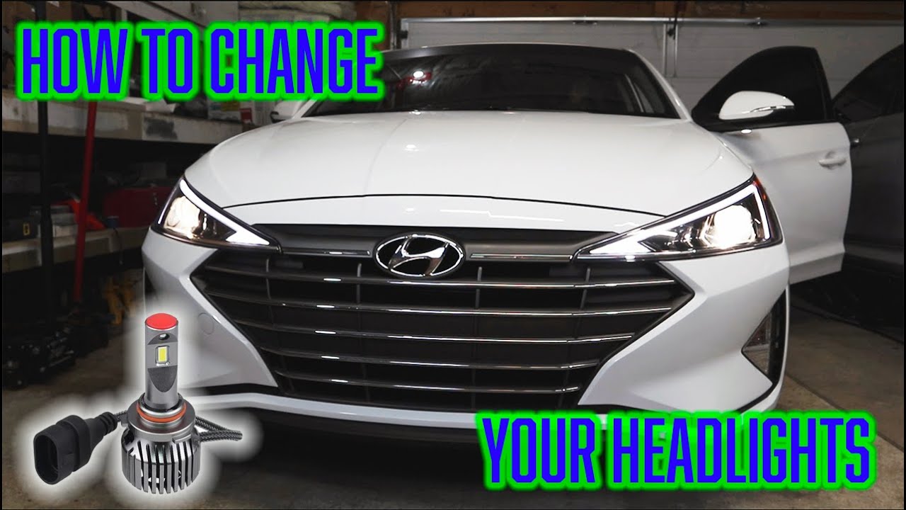 Замена ламп в фарах Hyundai Elantra 2017–2020 гг. | Модернизация светодиодных ламп