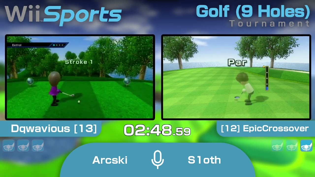 Wii Sports Golf 9 Hole Speed Tournament #3 | Losers Round 2 | [13] Dqwavious vs. [12] EpicCrossover