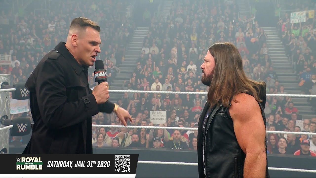Gunther vs  AJ Styles || Gunther challenged AJ Styles || WWE RAW Highlights 19th Jan 2026