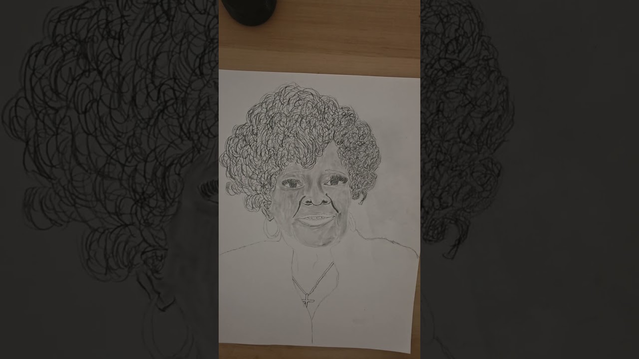Sketch Portrait of The Queen of The Gospel Pastor Shirley Caesar 