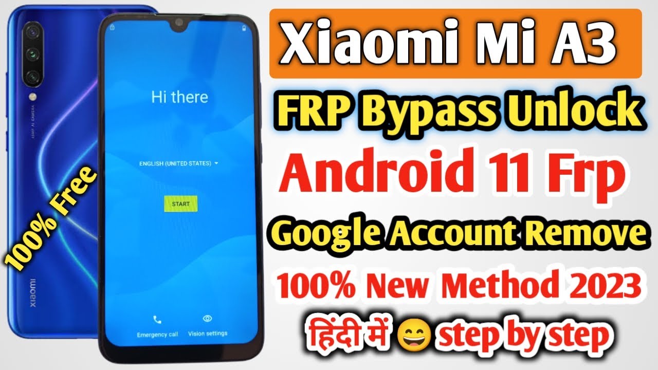 Xiaomi Mi A3 Frp Bypass Android 11 | Mi A3 Google Account Bypass New Method 2023 | Mi A3 Frp Bypass