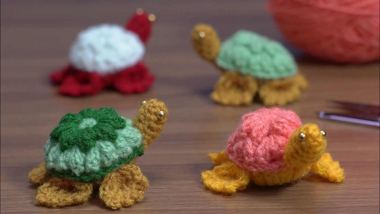 बचे🐢ऊन से बनाएं प्यारा सा कछुआ👌 #woolen tortoise🐢 knitting idea step by step tutorial in hindi