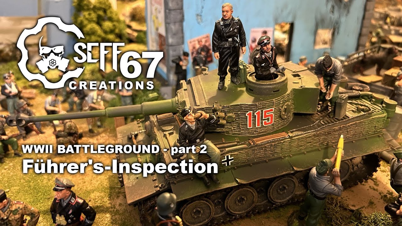 WWII Battleground Toy Soldier Diorama - Führer's-Inspection, The Panzer Men, and Their Tanks Emerge