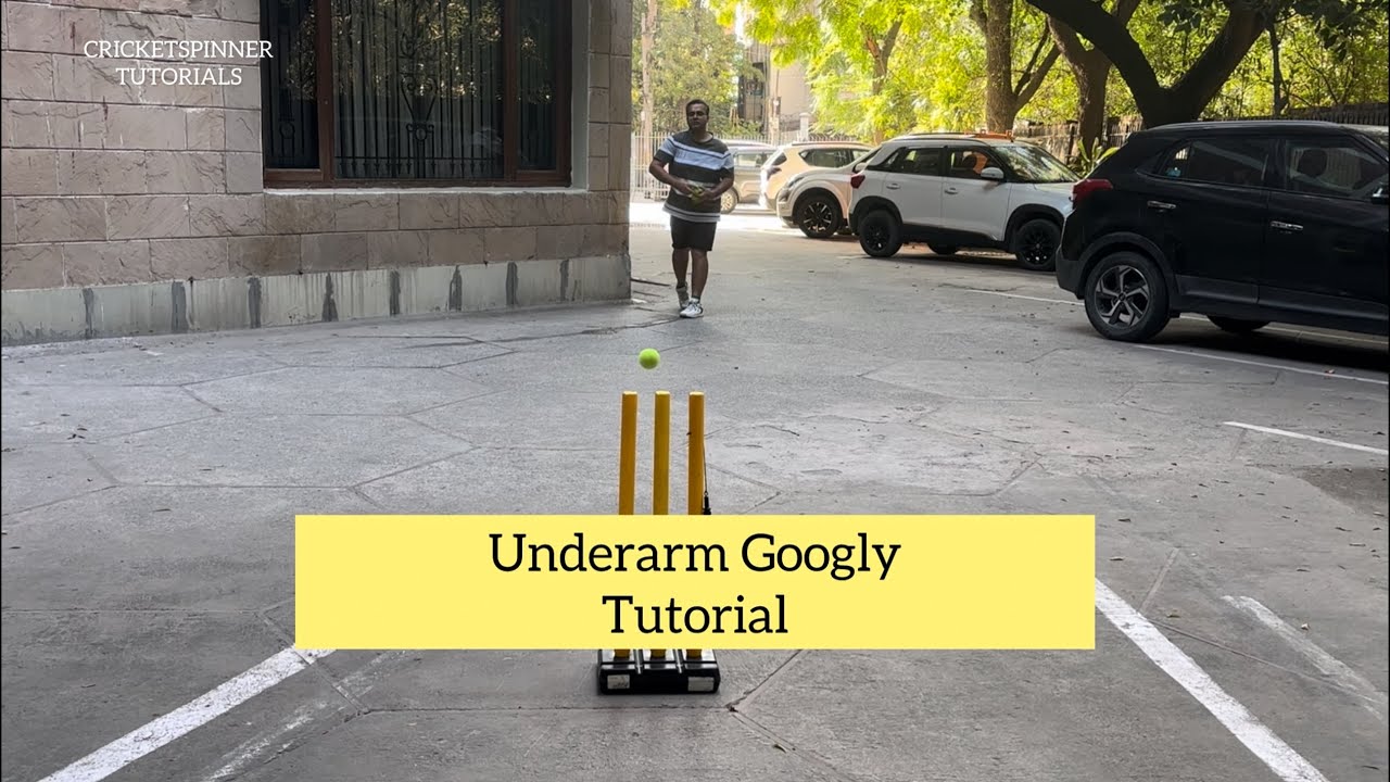How to Bowl Googly in Underarm Tennis Cricket (turf)