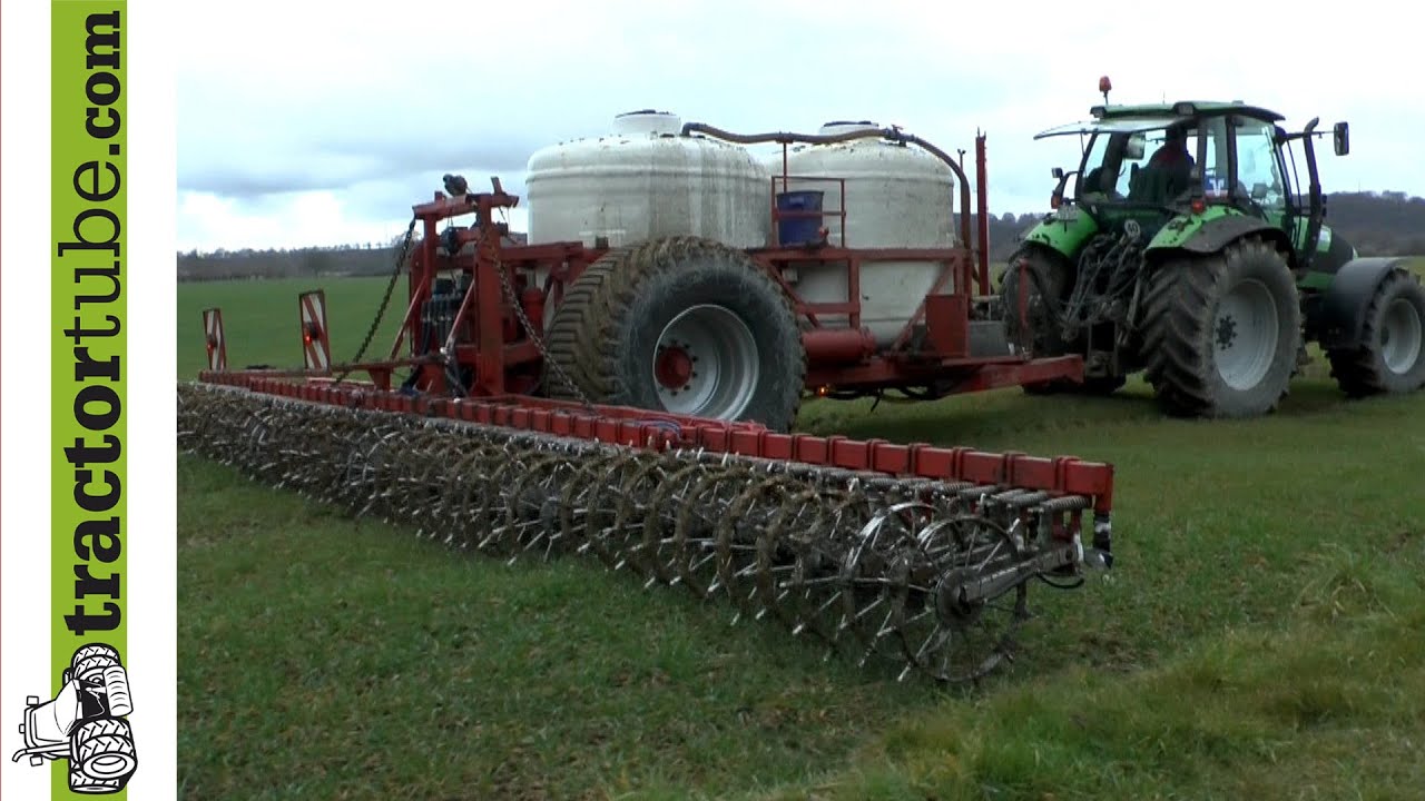 Flüssigdünger ausbringen mit Deutz Agrotron 155 nach dem Cultan Verfahren