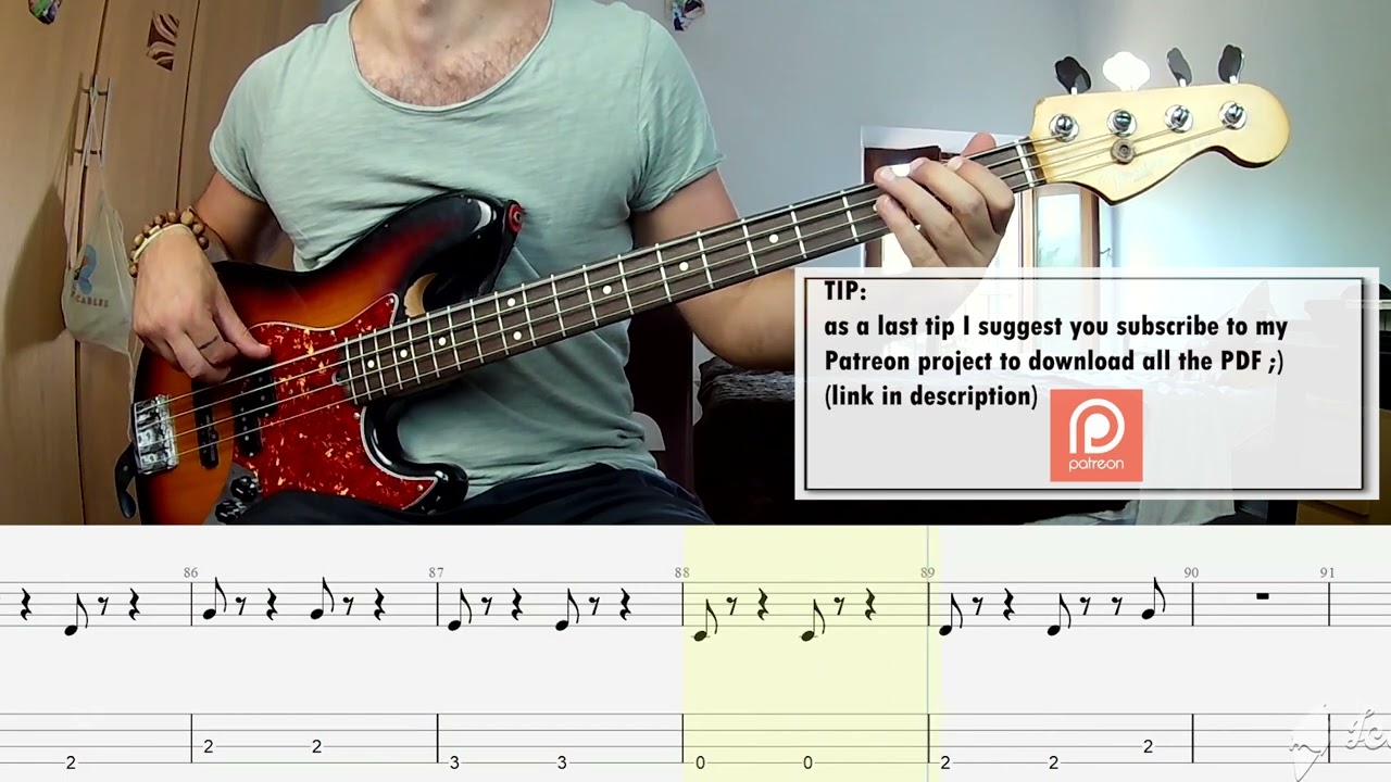 Oliver Cheatham - Get Down Saturday Night BASS COVER + PLAY ALONG TAB + SCORE