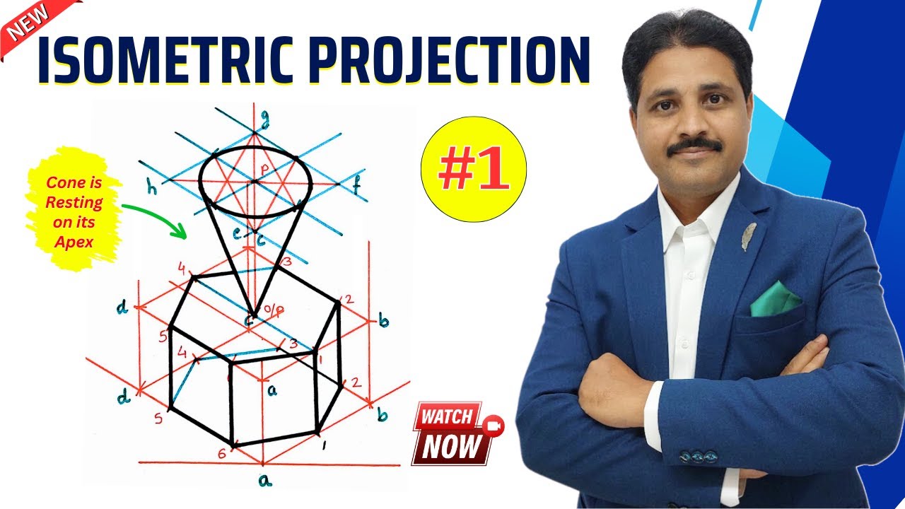 ISOMETRIC PROJECTION IN ENGINEERING DRAWING SOLVED PROBLEM 1 @TIKLE'S ACADEMY OF MATHS
