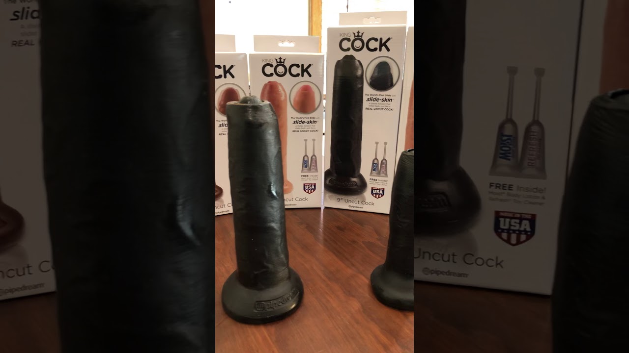 King Cock Uncut Dildo&rsquo;s - Black