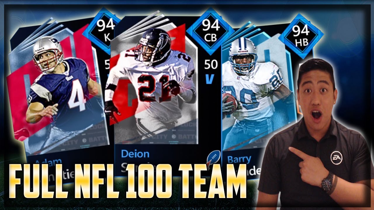 Madden Mobile 20 FULL NFL100 TEAM GAMEPLAY!! THEY ARE UNSTOPPABLE!!