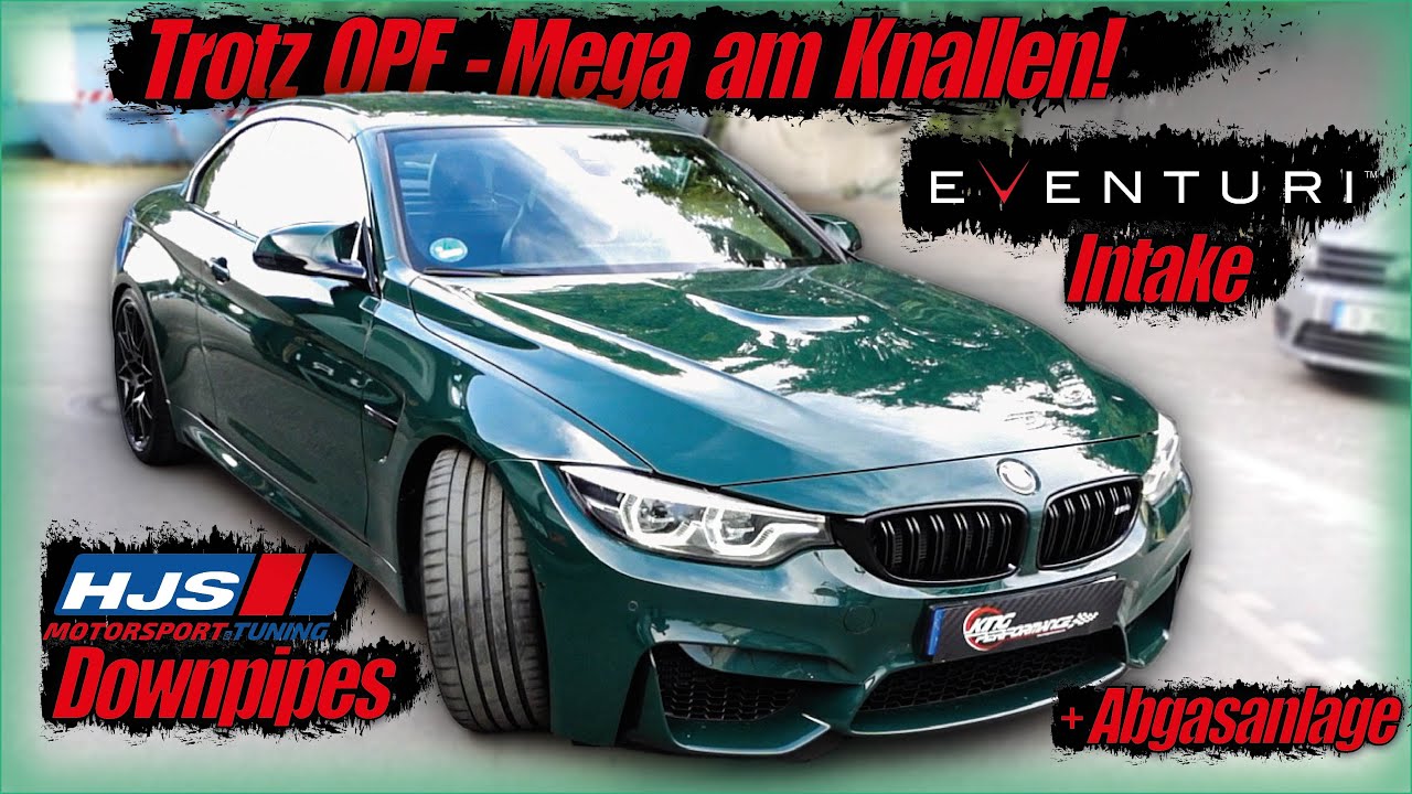 MEGA SAUBER ! HJS Downpipes + GRAIL Abgasanlage passend für BMW M4 F83 Competition OPF Facelift