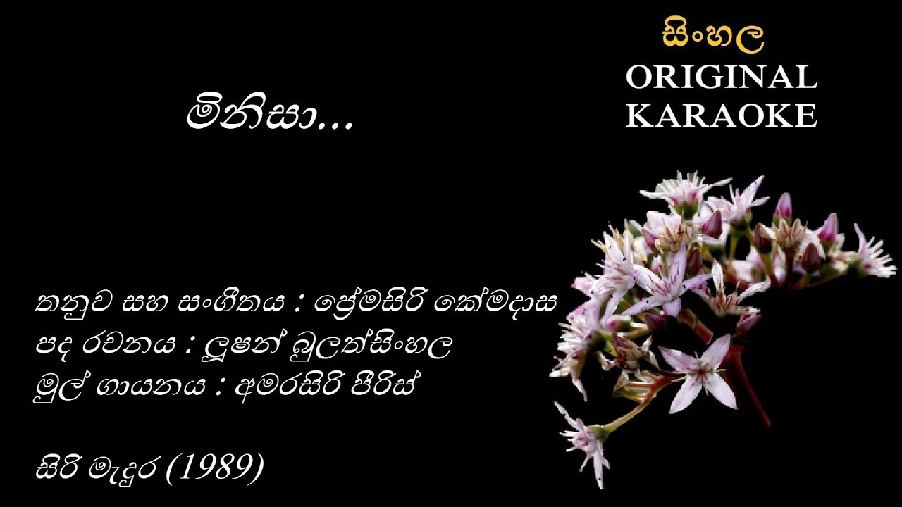 Minisa - මිනිසා - KARAOKE - Amarasiri Peiris/Lucian Bulathsinhala/Premasiri Kemadasa