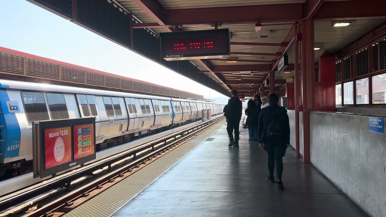 Antioch Train Arriving at Walnut Creek BART