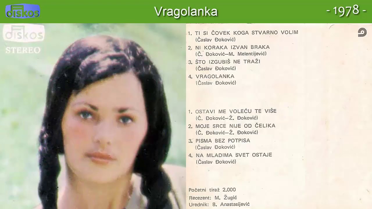 Zivka Djokovic - Ti si covek koga stvarno volim - (Audio 1978) - CEO ALBUM