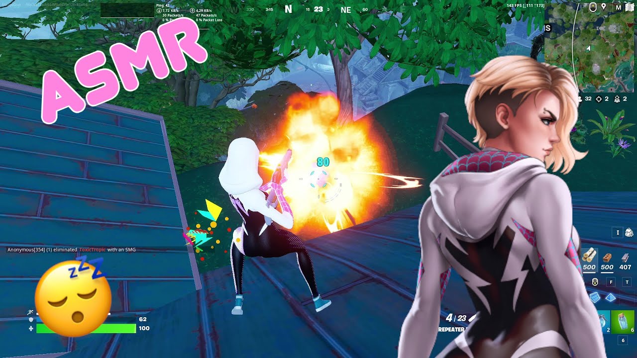 Fortnite ASMR | 300k + XP in ONE Game (Whispering & Keyboard + Mouse)