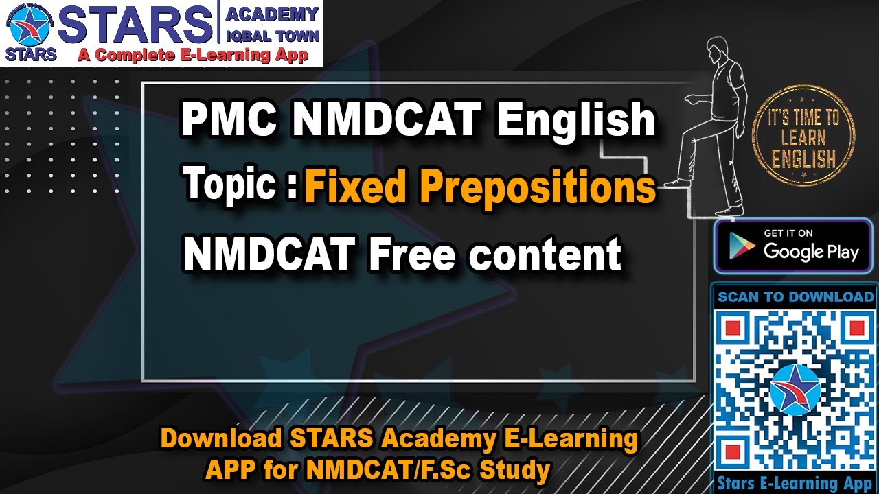 Prepositions FSC English  MCQS Discussion | NMDCAT English by  #starsacademy