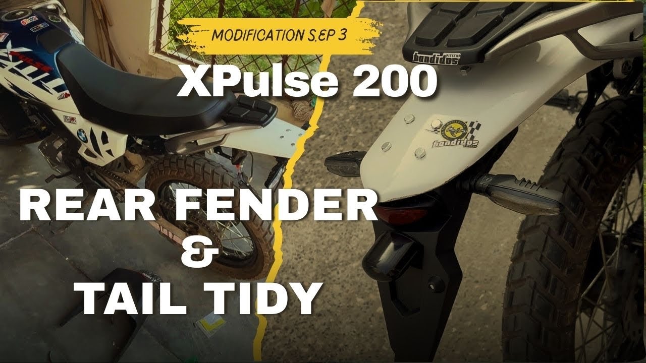 Xpulse Rear Fender & Tail Tidy Installation With Seat Lock Step by Step