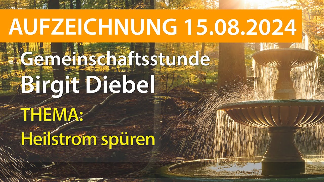 BIRGIT DIEBEL 15.08.24 AUFZEICHNUNG LIVESTREAM Gemeinschaftsstunde GEMEINSAMES EINSTELLEN