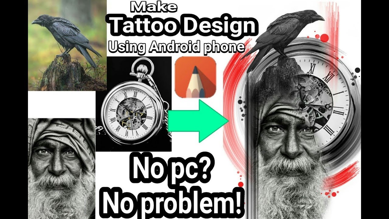 How to make Tattoo design || step by step tutorial using sketchbook pro app