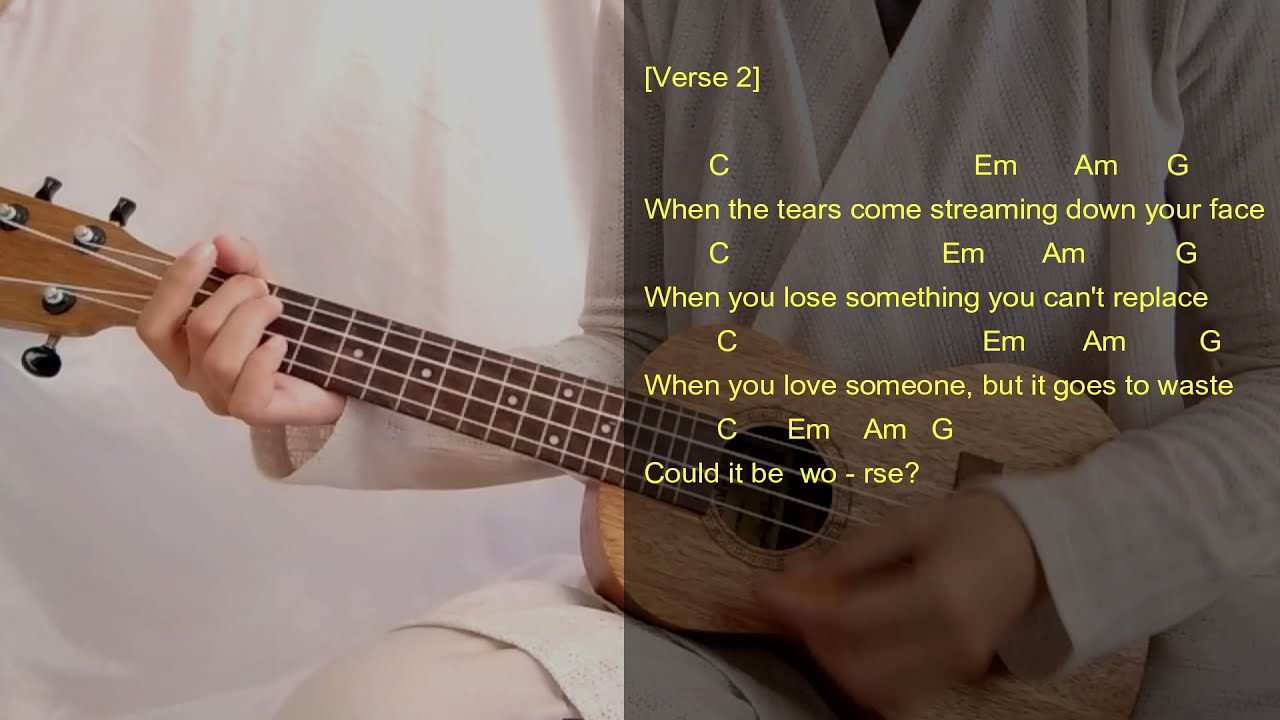 TUTORIAL UKULELE CHORD - FIX YOU (COLDPLAY)