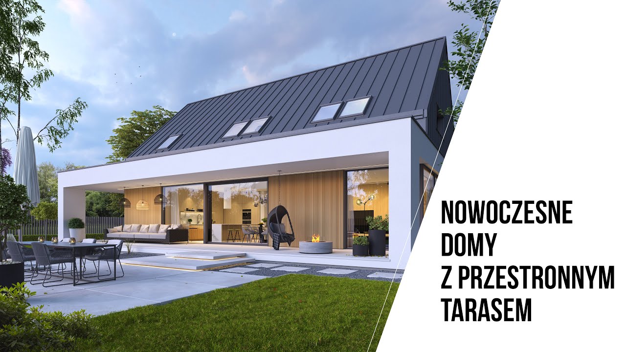 Nowoczesne domy z przestronnym tarasem | Domy z Wizją - projekty domów nowoczesnych