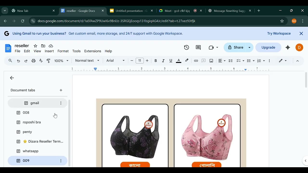 Product Description & FB Account Class