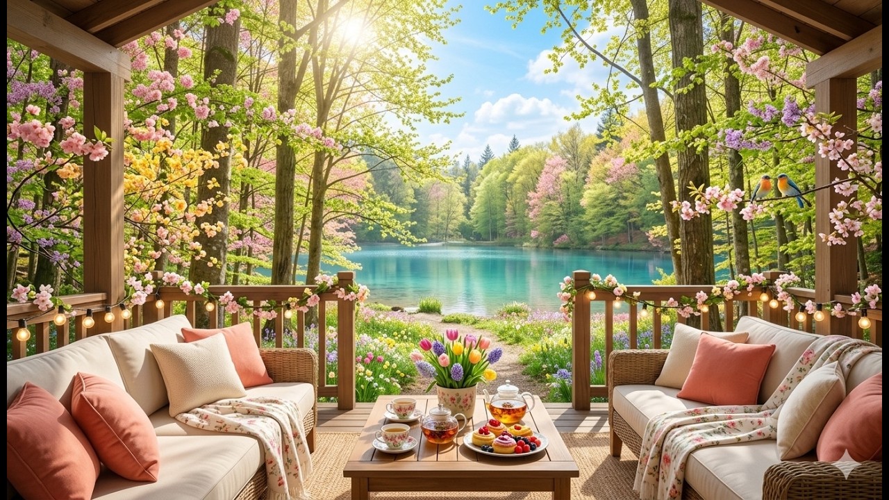 Spring Chillout 🌸 Música Relajante con Paisaje Natural y Flores | Peaceful Lounge & Relax Music (2H)