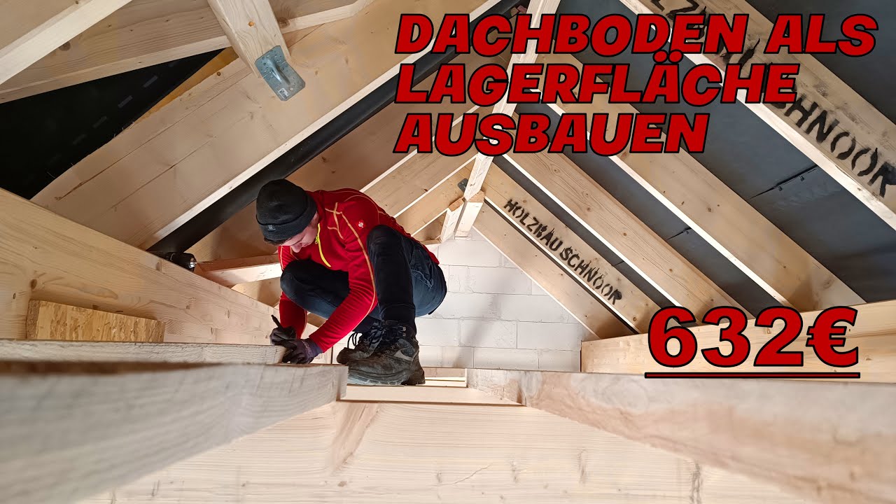 Hausbau Spitzboden als Lagerraum