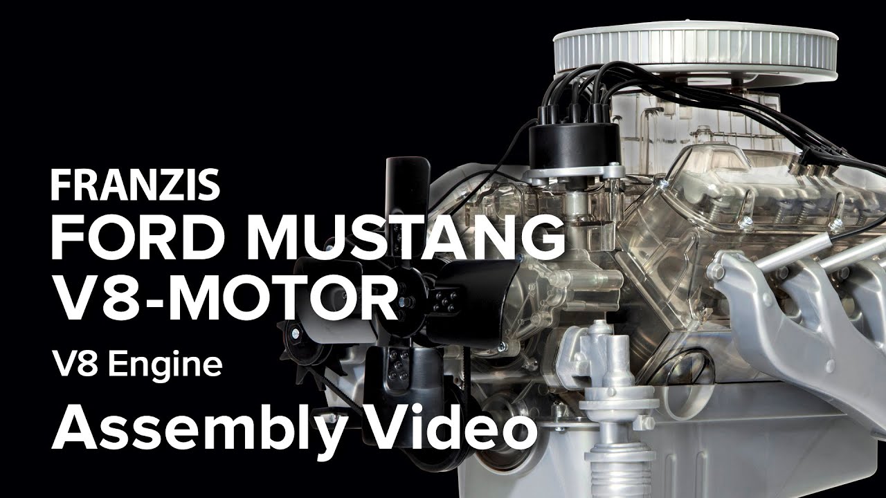 Ford Mustang V8-Motor-Modell - Montage