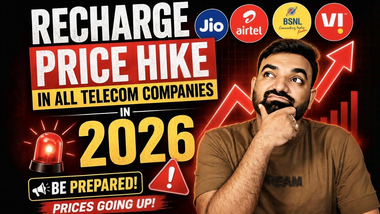 Recharge Price Hike 2026: Jio, Airtel, Vi & BSNL New Plans Explained 📉 #telecomnews #rechargeplans
