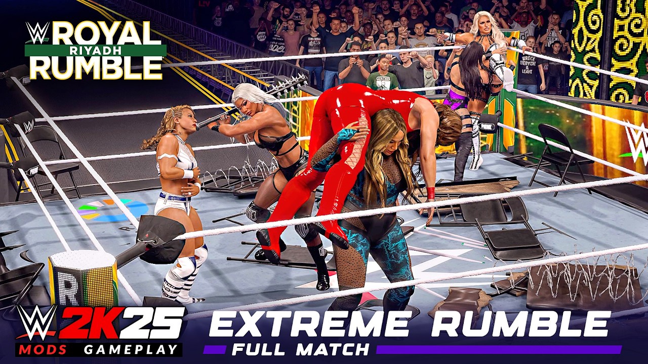 INSANE CHAOS! 🔥 Women's Royal Rumble MATCH with WEAPONS! 🤯 [WWE 2K25 Full Match]