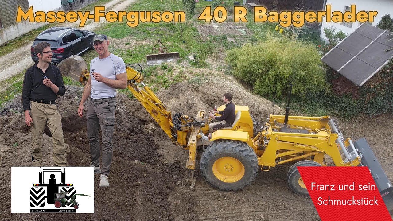 Franz und sein Massey-Ferguson  40 R Baggerlader im Einsatz.... historische Bauma;) #riccic