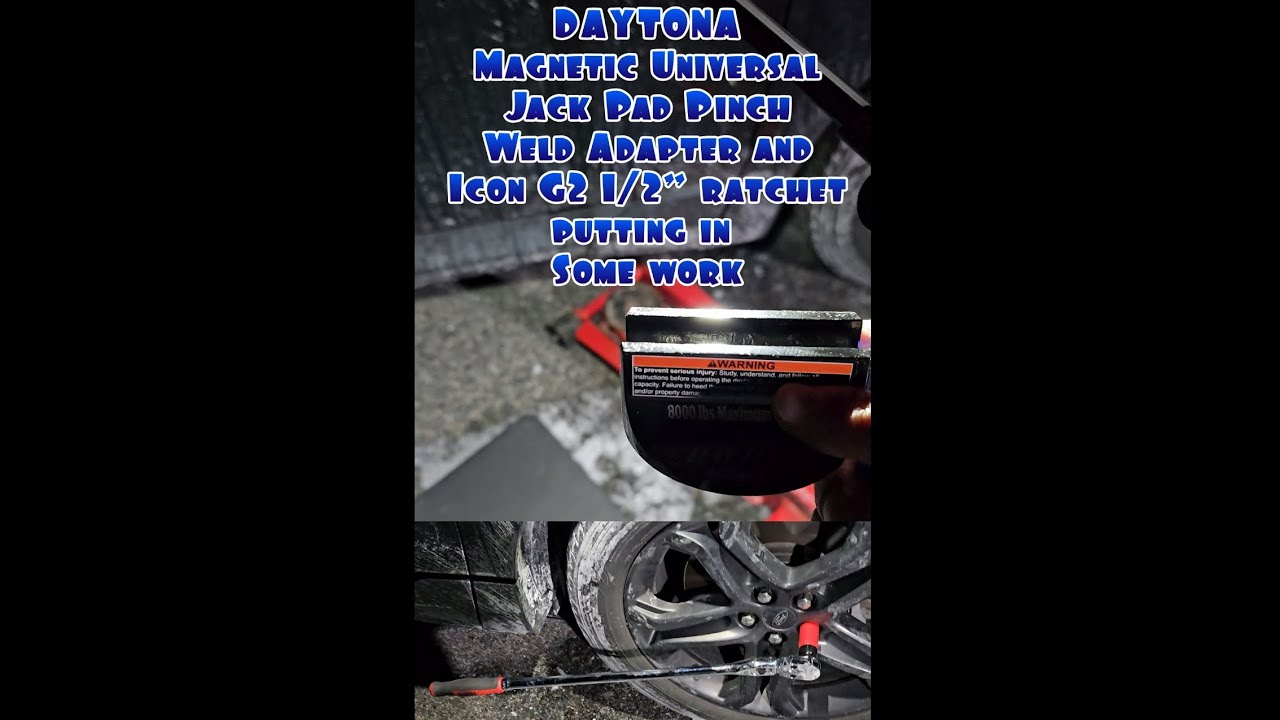 DAYTONA Magnetic Universal Jack Pad Pinch Weld Adapter and Icon G2 1/2" ratchet doing some work