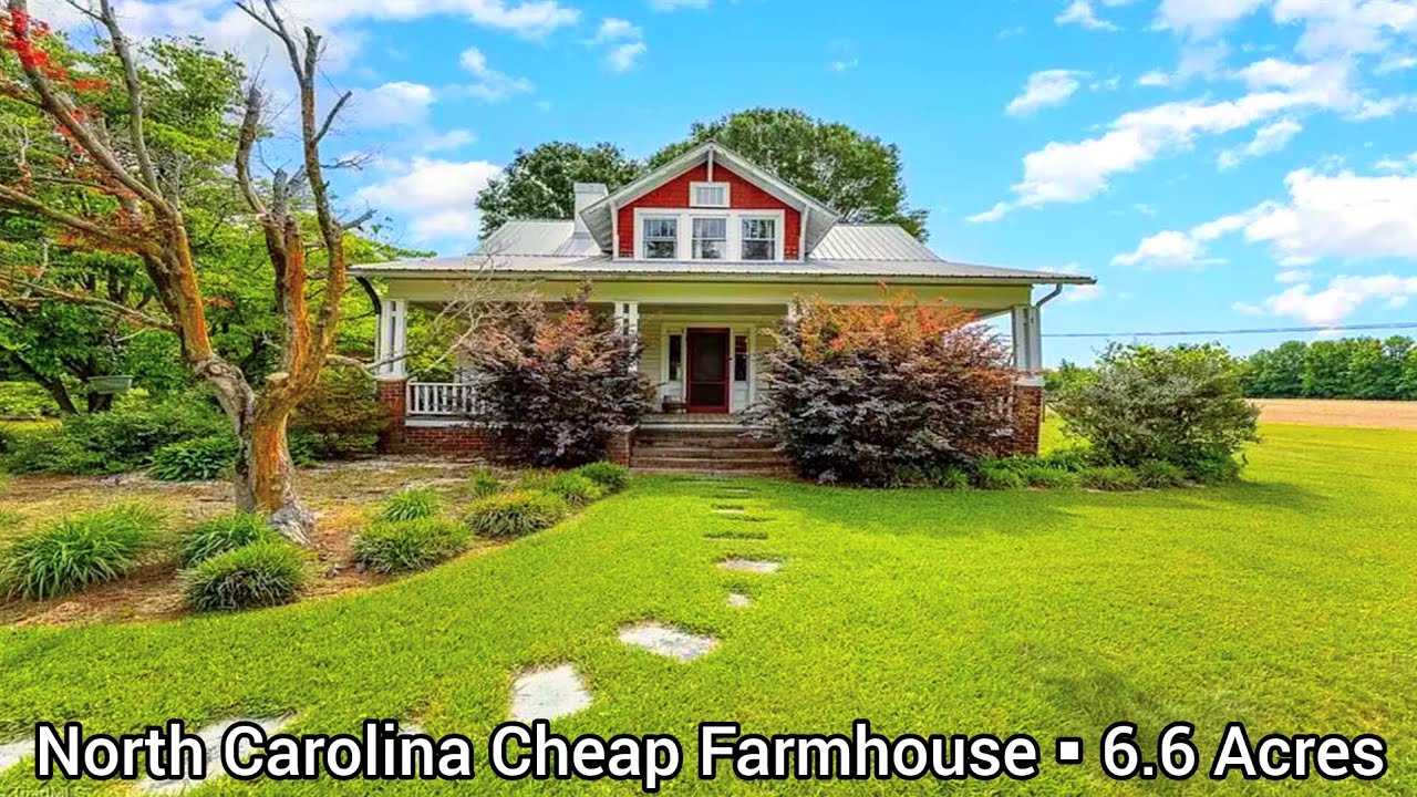 North Carolina Farmhouse For Sale | $240k | 3-Barns | North Carolina Real Estate | 6+ Acres