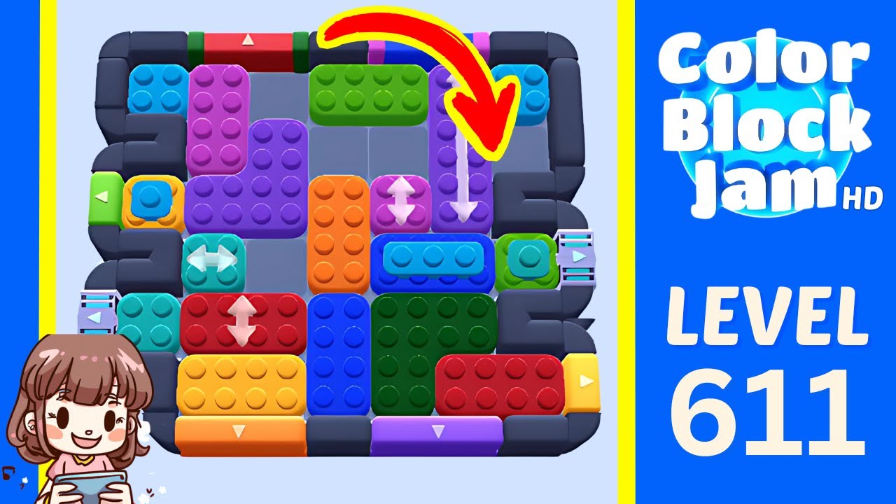 Color Block Jam Level 611 Solution Walkthrough