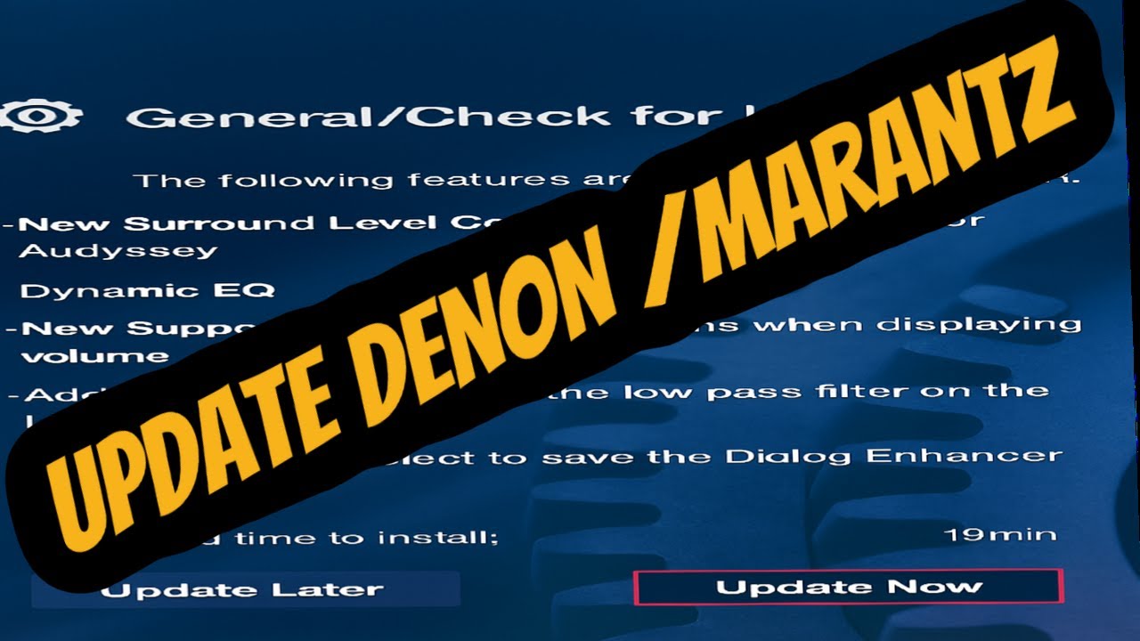 ATUALIZAÇÃO INTERESSANTE PARA DENON E MARANTZ