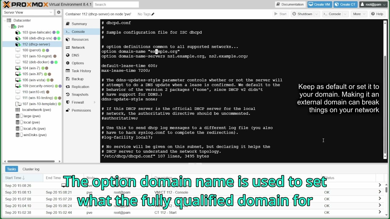 DHCP Server in Proxmox LXC | Tutorial