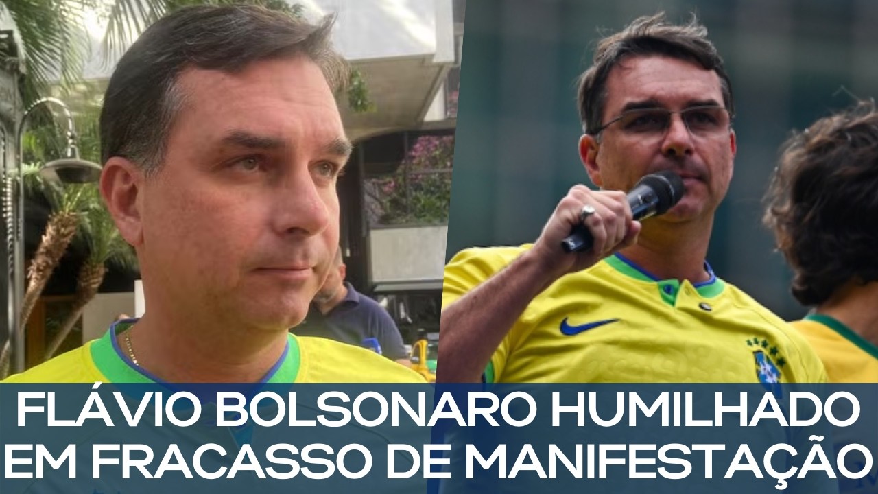 FLÁVIO BOLSONARO HUMILHADO EM FRACASSO DE MANIFESTAÇÃO