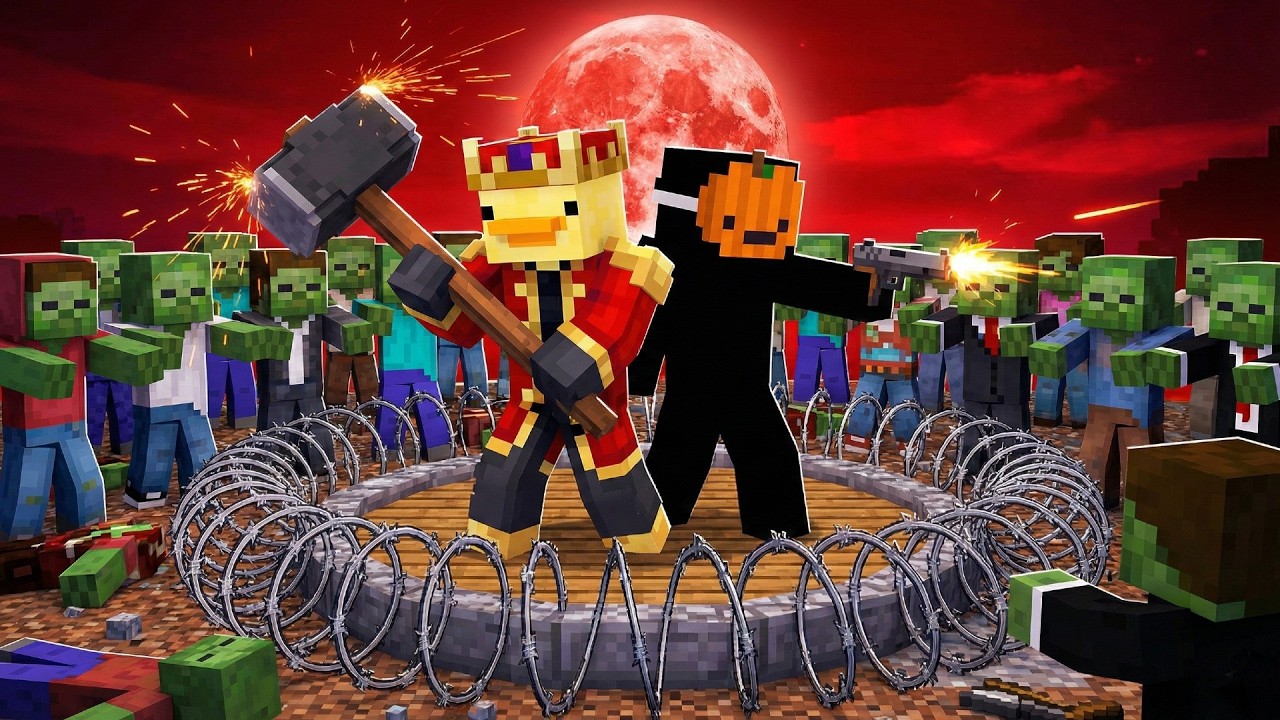 NU IEȘI AFARĂ CÂND E LUNĂ ROȘIE! Apocalipsă Zombie în Minecraft!