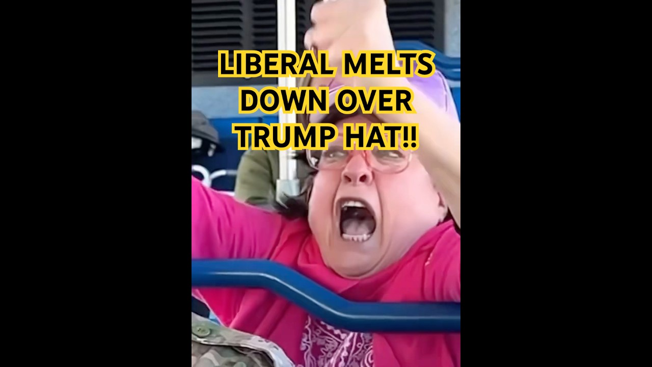 Insane LIBERAL MELTDOWN on a bus over his TRUMP HAT!!